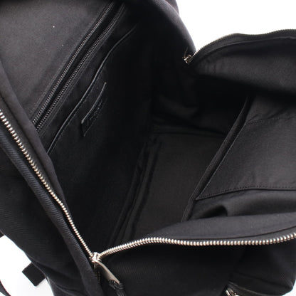 シティ サンローラン バックパック リュックサック ロゴ刺繍 キャンバス レザー ブラック サンローランパリ バッグ SAINT LAURENT PARIS