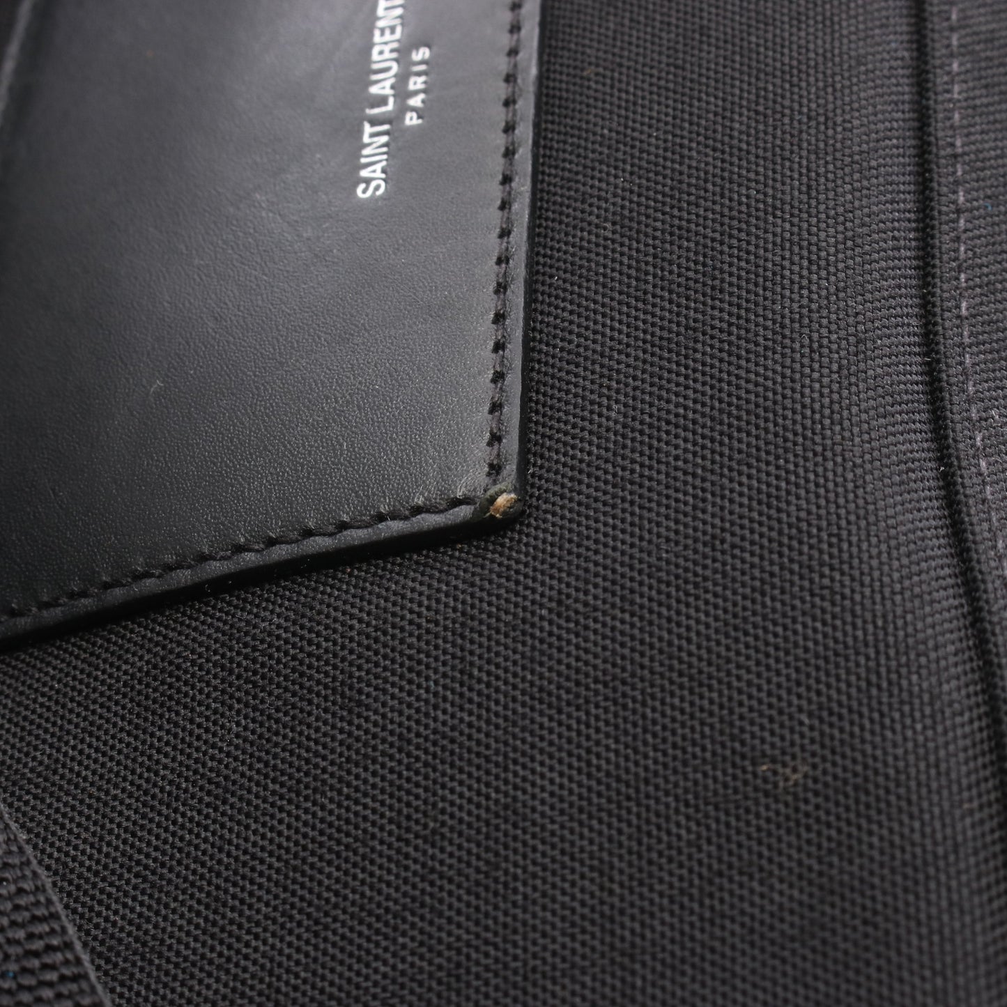 シティ サンローラン バックパック リュックサック ロゴ刺繍 キャンバス レザー ブラック サンローランパリ バッグ SAINT LAURENT PARIS