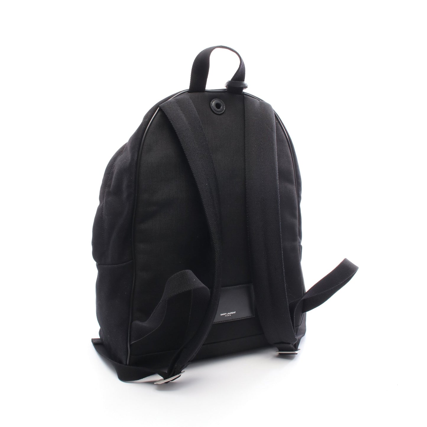 シティ サンローラン バックパック リュックサック ロゴ刺繍 キャンバス レザー ブラック サンローランパリ バッグ SAINT LAURENT PARIS