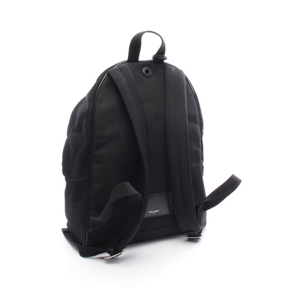 シティ サンローラン バックパック リュックサック ロゴ刺繍 キャンバス レザー ブラック サンローランパリ バッグ SAINT LAURENT PARIS