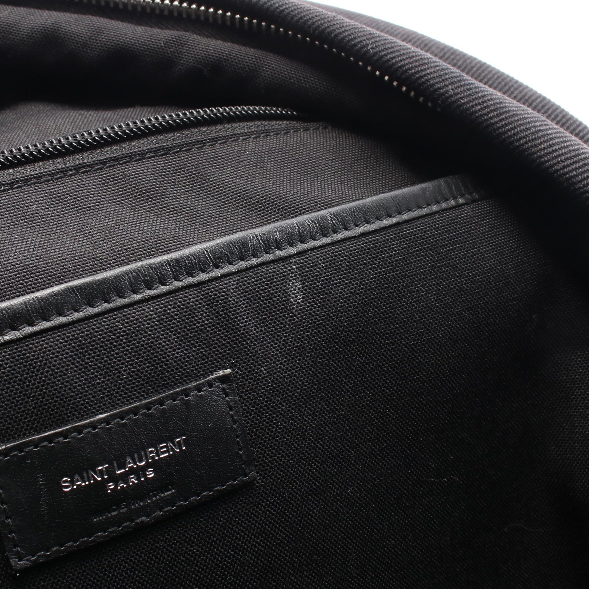 シティ サンローラン バックパック リュックサック ロゴ刺繍 キャンバス レザー ブラック サンローランパリ バッグ SAINT LAURENT PARIS