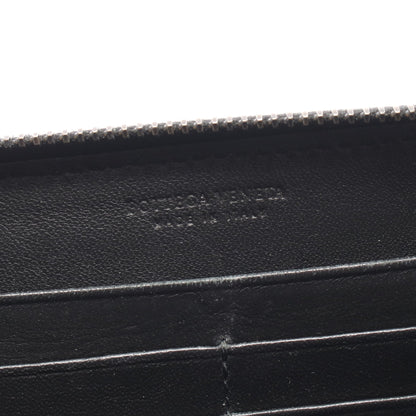 アイヤーズ イントレチャート ラウンドファスナー長財布 レザー パイソン ブラック ボッテガヴェネタ 財布・小物 BOTTEGA VENETA