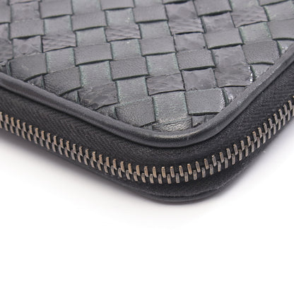 アイヤーズ イントレチャート ラウンドファスナー長財布 レザー パイソン ブラック ボッテガヴェネタ 財布・小物 BOTTEGA VENETA