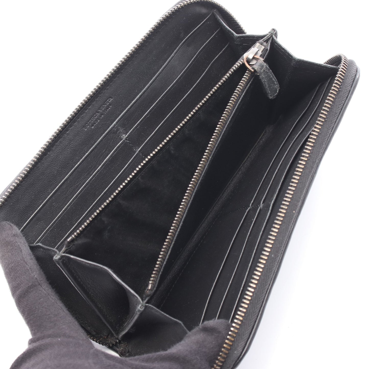 アイヤーズ イントレチャート ラウンドファスナー長財布 レザー パイソン ブラック ボッテガヴェネタ 財布・小物 BOTTEGA VENETA