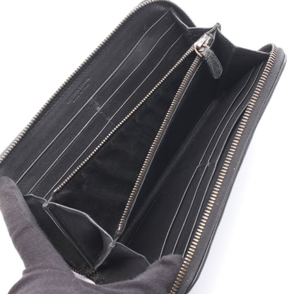 アイヤーズ イントレチャート ラウンドファスナー長財布 レザー パイソン ブラック ボッテガヴェネタ 財布・小物 BOTTEGA VENETA