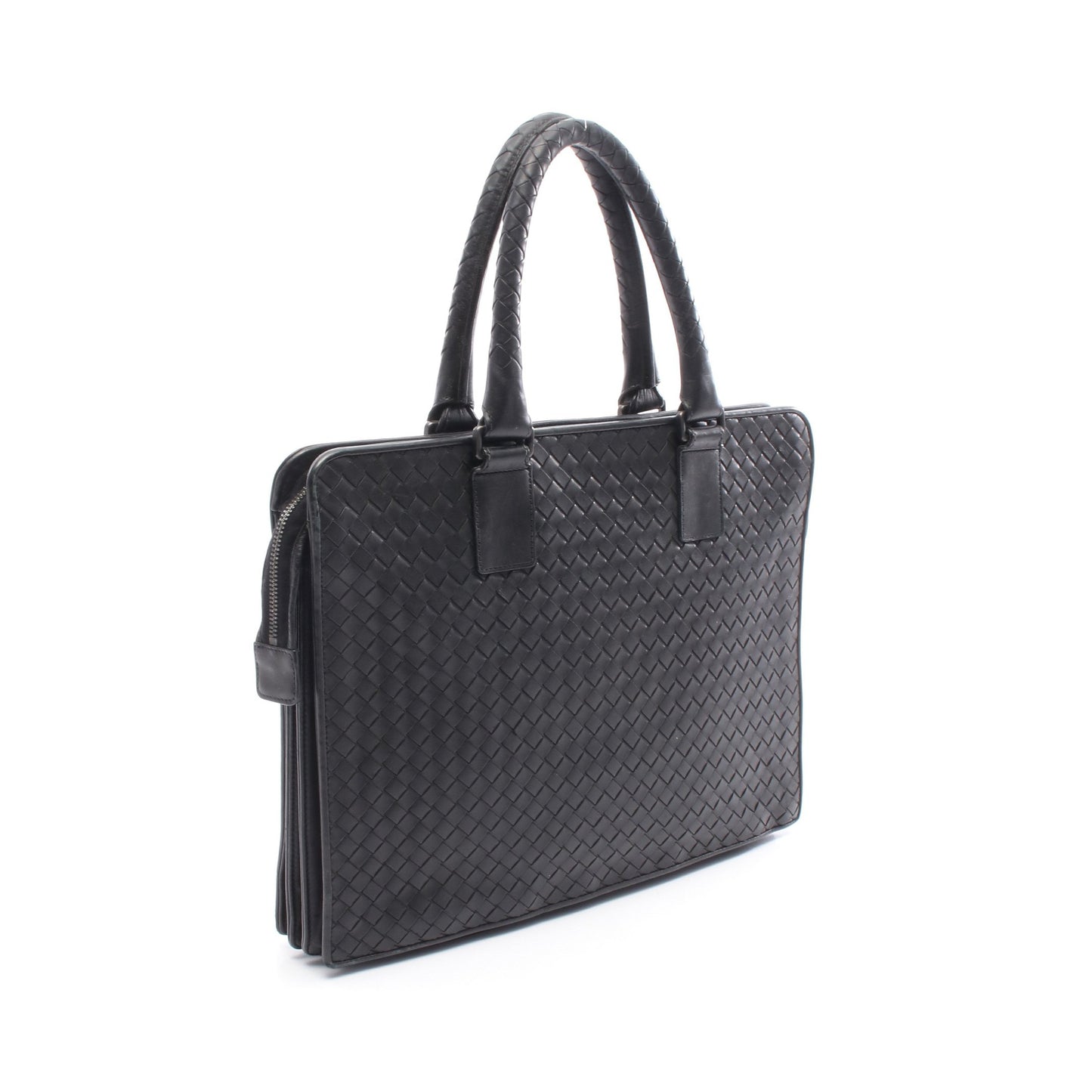 イントレチャート ブリーフケース ビジネスバッグ レザー ブラック ボッテガヴェネタ バッグ BOTTEGA VENETA