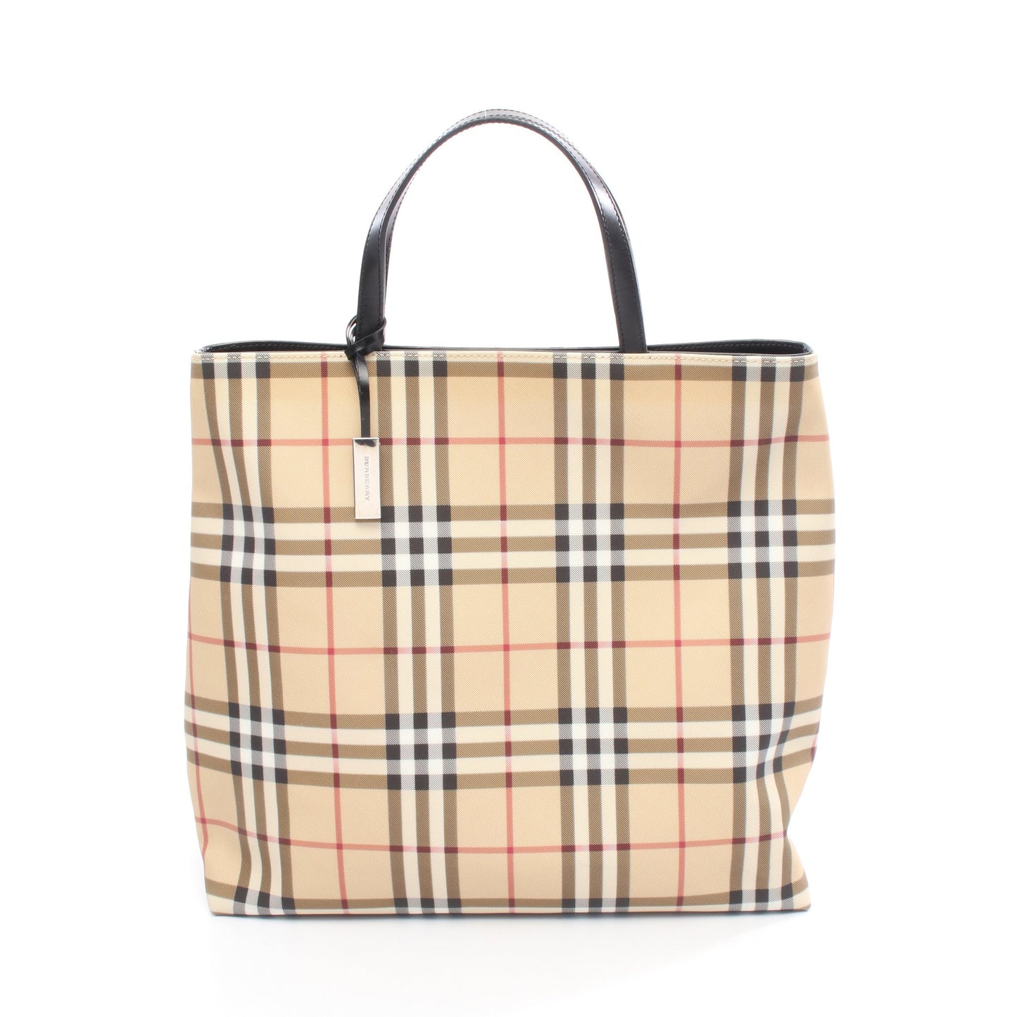 ノバチェック ハンドバッグ トートバッグ PVC レザー ベージュ マルチカラー バーバリー バッグ BURBERRY