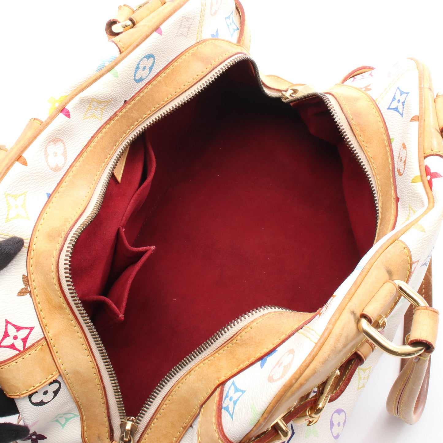 クラウディア モノグラムマルチカラー ブロン ハンドバッグ PVC レザー ホワイト ルイヴィトン バッグ LOUIS VUITTON