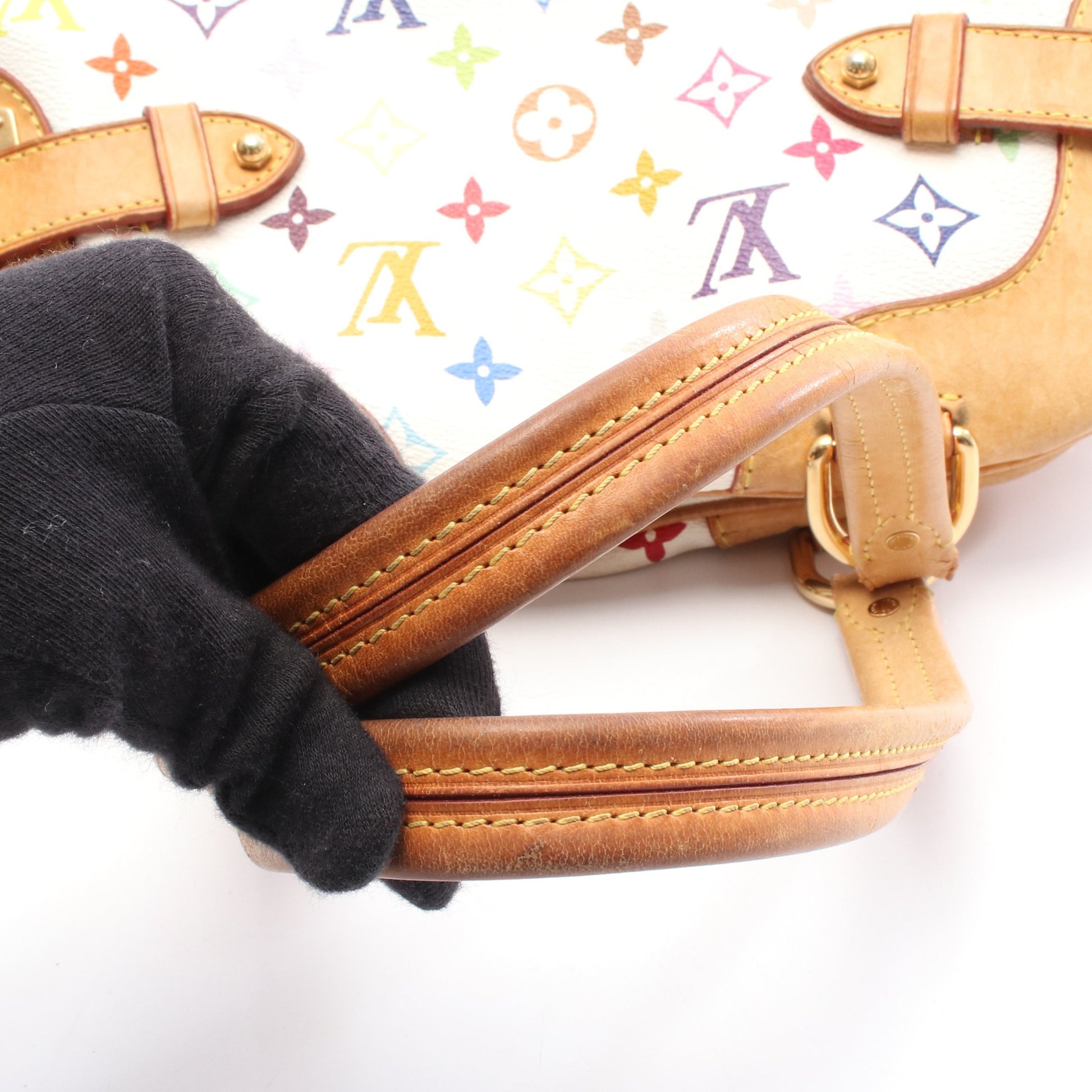 クラウディア モノグラムマルチカラー ブロン ハンドバッグ PVC レザー ホワイト ルイヴィトン バッグ LOUIS VUITTON