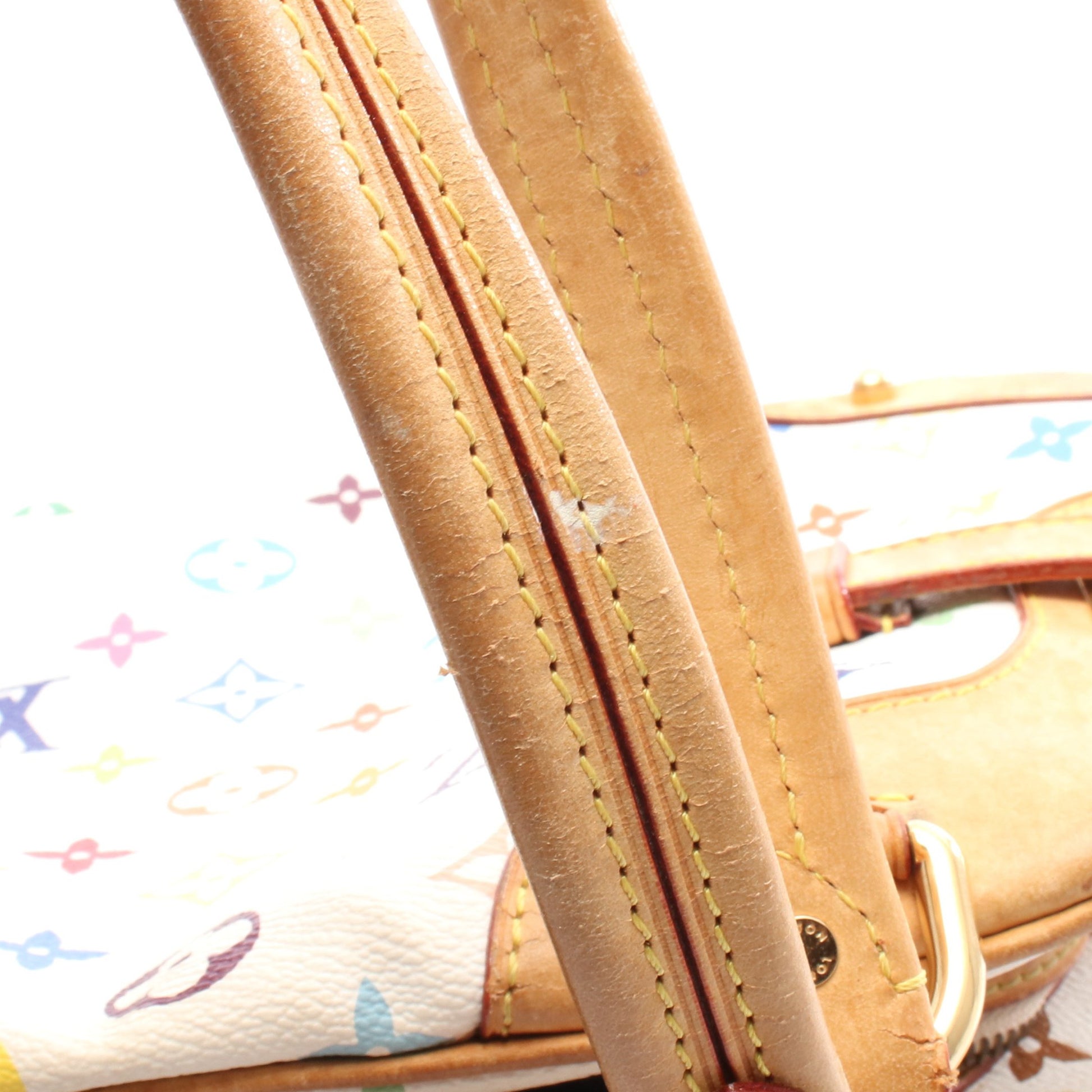 クラウディア モノグラムマルチカラー ブロン ハンドバッグ PVC レザー ホワイト ルイヴィトン バッグ LOUIS VUITTON