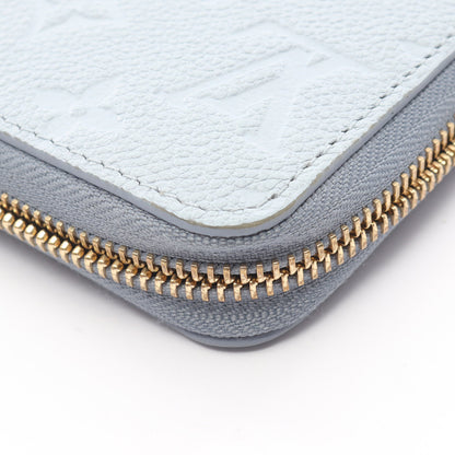 ジッピーウォレット モノグラムアンプラント ブルーアワー ラウンドファスナー長財布 レザー ブルーグレー ルイヴィトン 財布・小物 LOUIS VUITTON