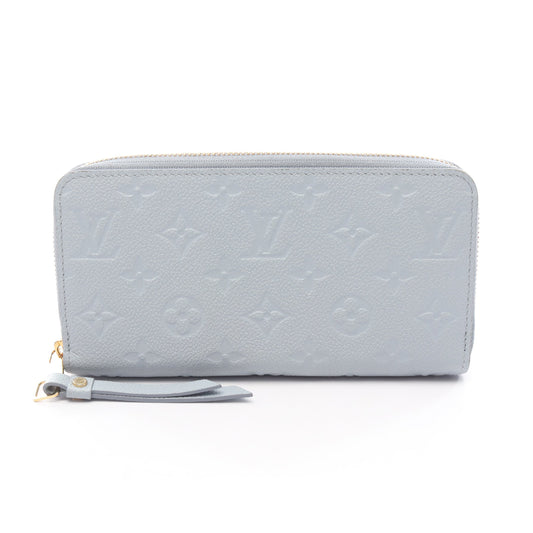 ジッピーウォレット モノグラムアンプラント ブルーアワー ラウンドファスナー長財布 レザー ブルーグレー ルイヴィトン 財布・小物 LOUIS VUITTON