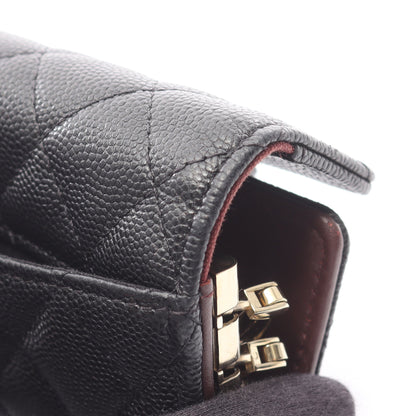 マトラッセ キーケース キャビアスキン ブラック ゴールド金具 シャネル 財布・小物 CHANEL