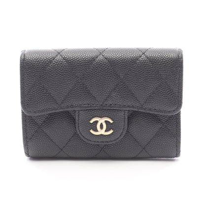 マトラッセ キーケース キャビアスキン ブラック ゴールド金具 シャネル 財布・小物 CHANEL
