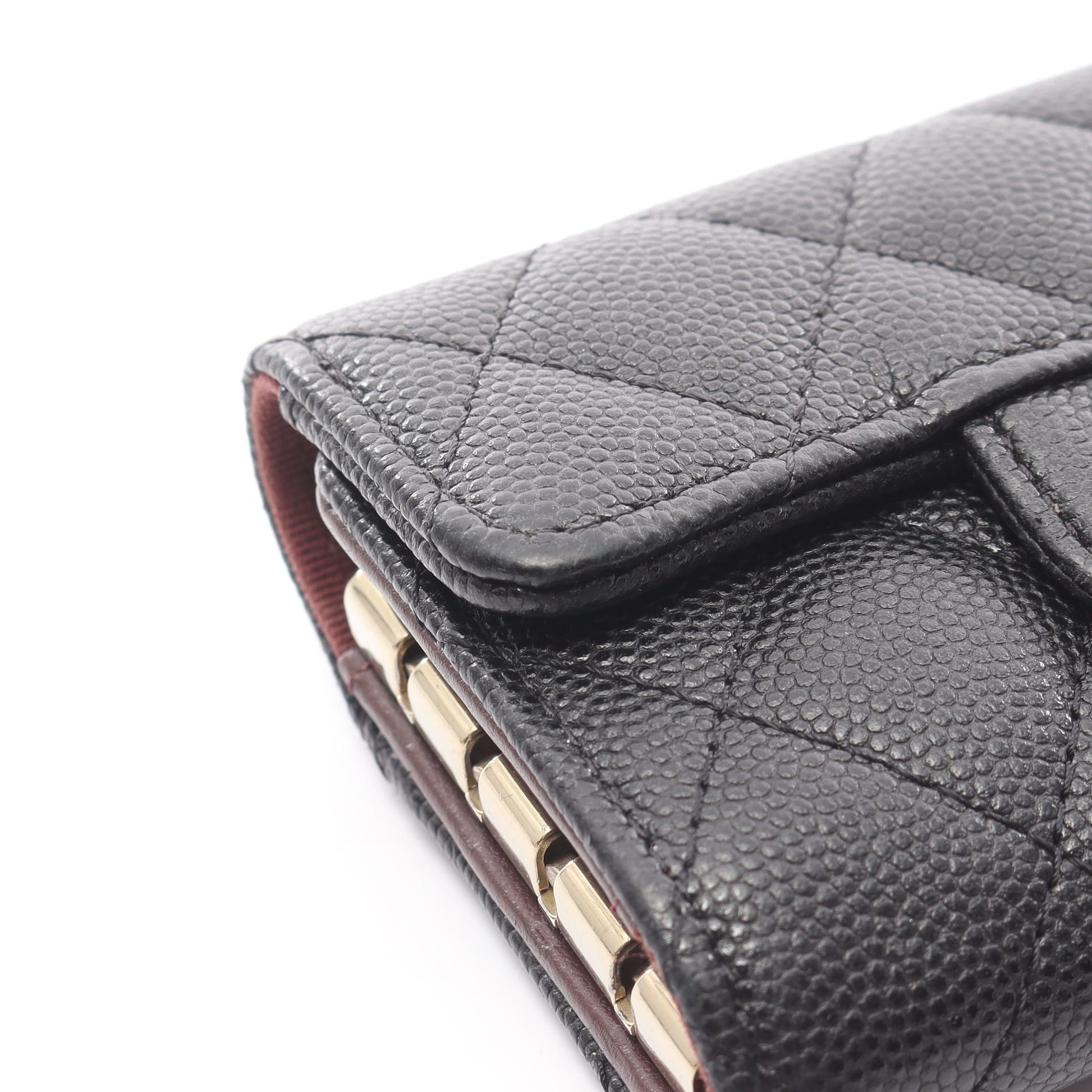 マトラッセ キーケース キャビアスキン ブラック ゴールド金具 シャネル 財布・小物 CHANEL