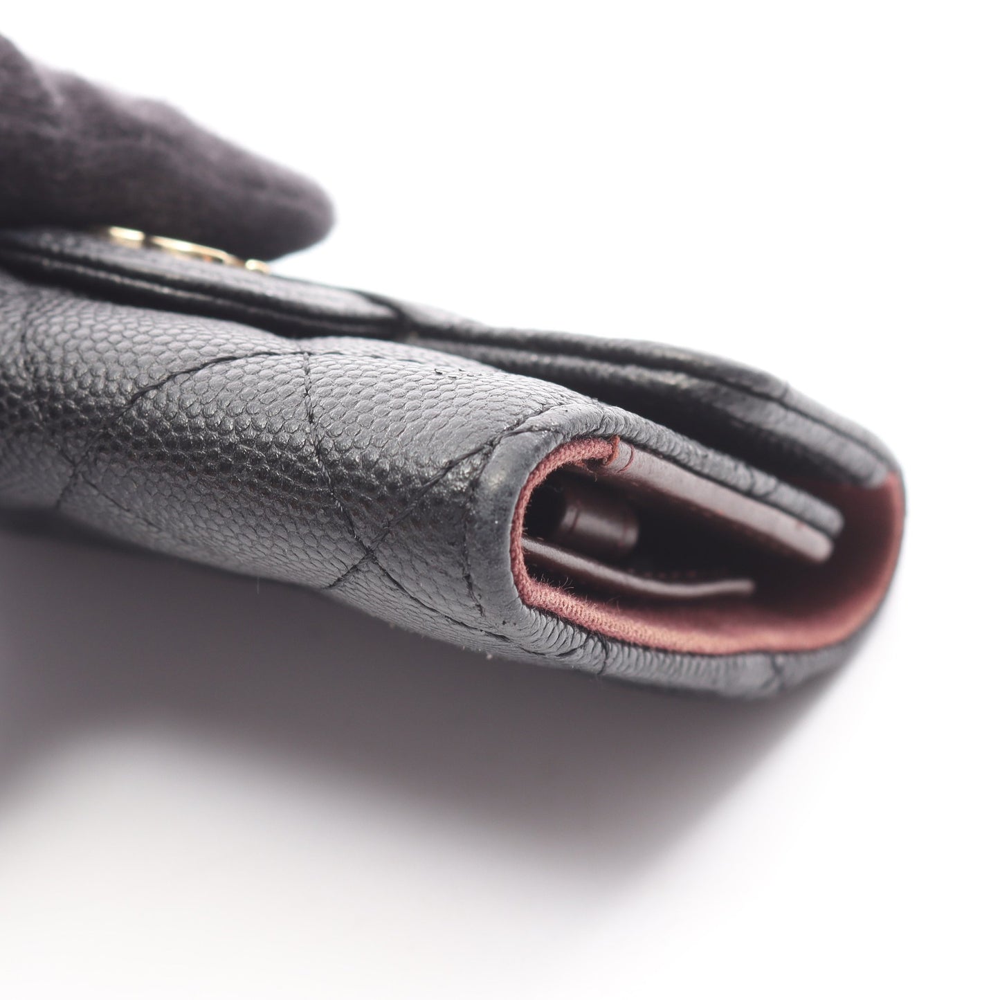 マトラッセ キーケース キャビアスキン ブラック ゴールド金具 シャネル 財布・小物 CHANEL