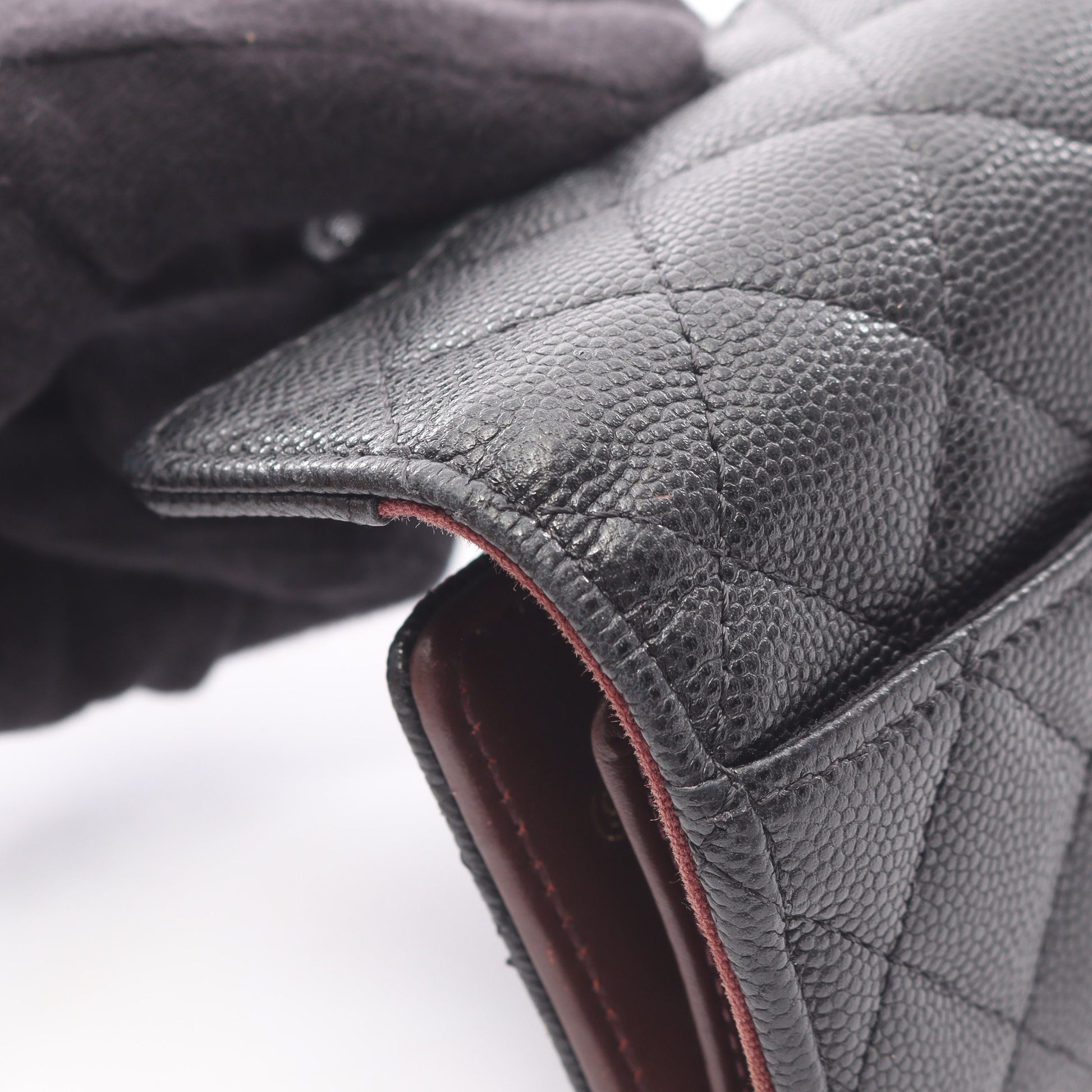 マトラッセ キーケース キャビアスキン ブラック ゴールド金具 シャネル 財布・小物 CHANEL