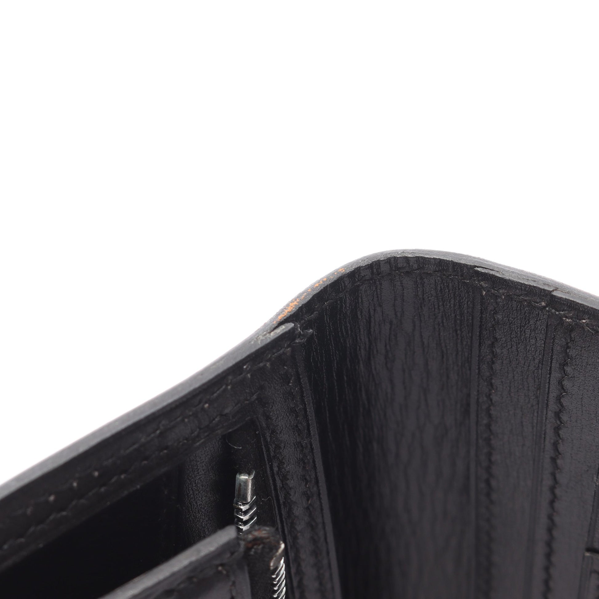 ベアンスフレ 二つ折り長財布 ボックスカーフ ブラック シルバー金具 □H刻印 エルメス 財布・小物 HERMES