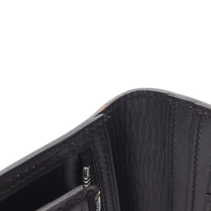 ベアンスフレ 二つ折り長財布 ボックスカーフ ブラック シルバー金具 □H刻印 エルメス 財布・小物 HERMES