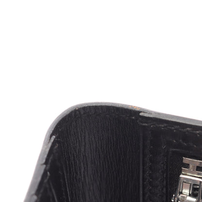 ベアンスフレ 二つ折り長財布 ボックスカーフ ブラック シルバー金具 □H刻印 エルメス 財布・小物 HERMES