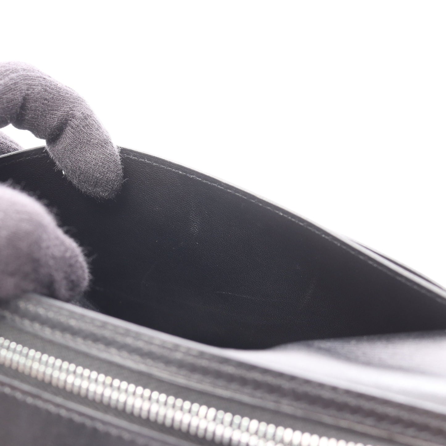 ベアンスフレ 二つ折り長財布 ボックスカーフ ブラック シルバー金具 □H刻印 エルメス 財布・小物 HERMES