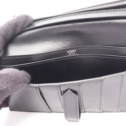ベアンスフレ 二つ折り長財布 ボックスカーフ ブラック シルバー金具 □H刻印 エルメス 財布・小物 HERMES