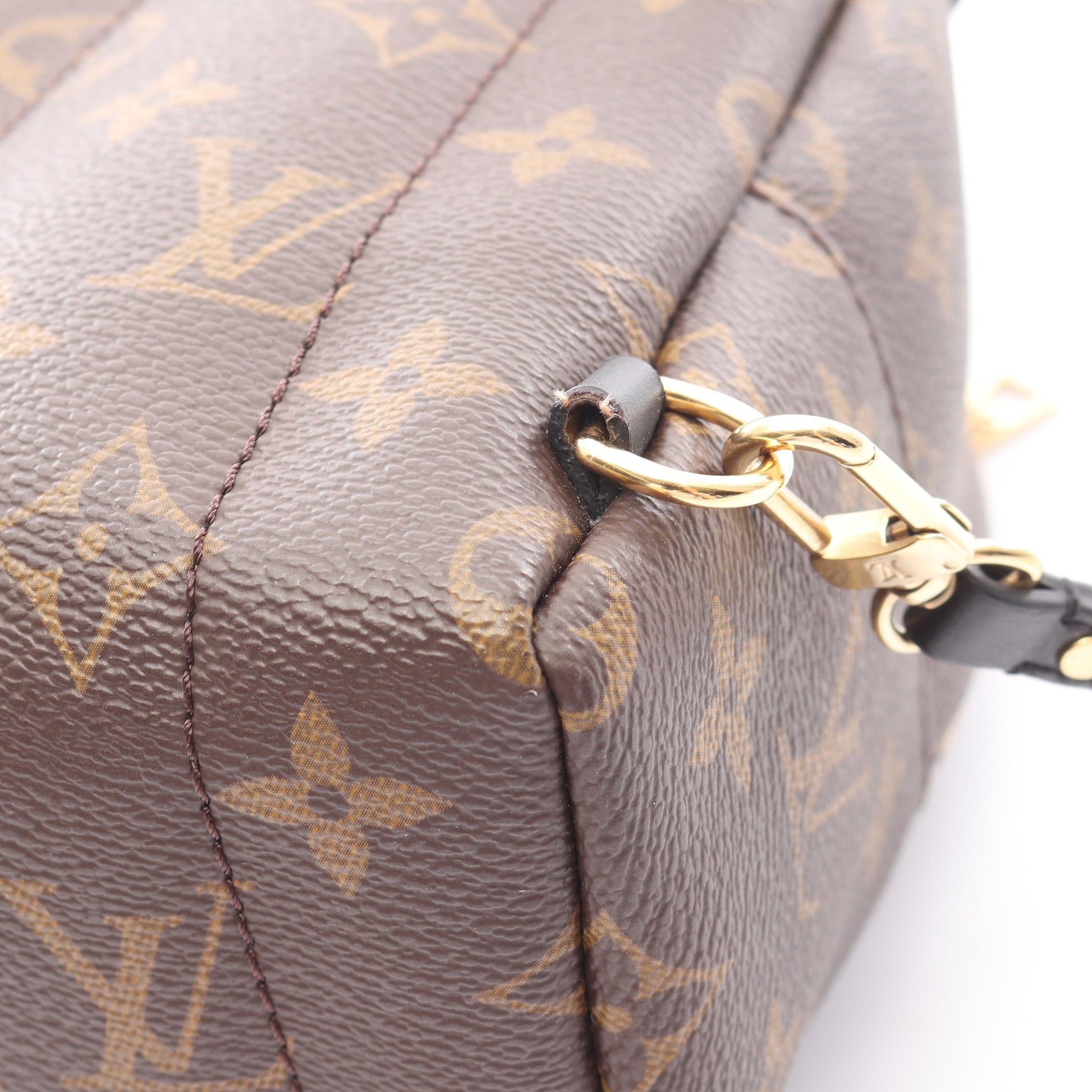 パームスプリングス バックパック ミニ モノグラム バックパック リュックサック PVC レザー ブラウン ブラック ルイヴィトン バッグ LOUIS VUITTON