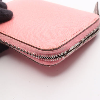 アザップコンパクト シルクイン ローズコンフェッティ ラウンドファスナー財布 ヴォーエプソン ピンク シルバー金具 Y刻印 エルメス 財布・小物 HERMES