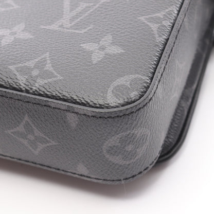 トリオ メッセンジャー モノグラム エクリプス ショルダーバッグ PVC レザー ブラック グレー ルイヴィトン バッグ LOUIS VUITTON