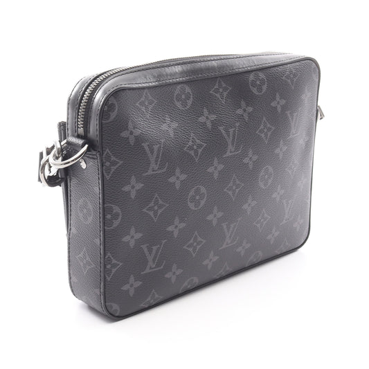 トリオ メッセンジャー モノグラム エクリプス ショルダーバッグ PVC レザー ブラック グレー ルイヴィトン バッグ LOUIS VUITTON