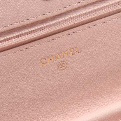マトラッセ チェーンウォレット キャビアスキン ライトピンク ゴールド金具 シャネル バッグ CHANEL