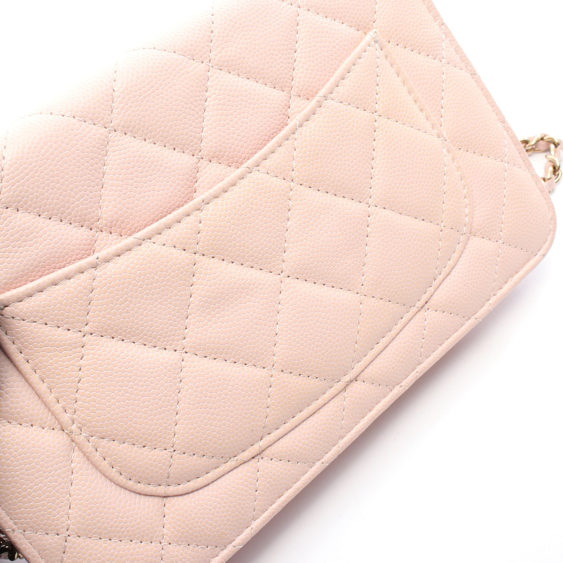 マトラッセ チェーンウォレット キャビアスキン ライトピンク ゴールド金具 シャネル バッグ CHANEL