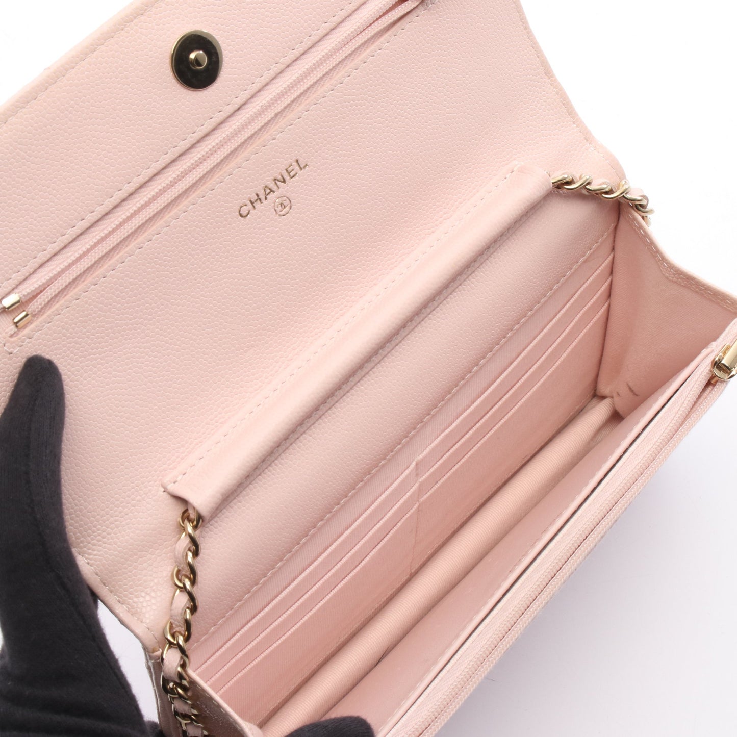 マトラッセ チェーンウォレット キャビアスキン ライトピンク ゴールド金具 シャネル バッグ CHANEL