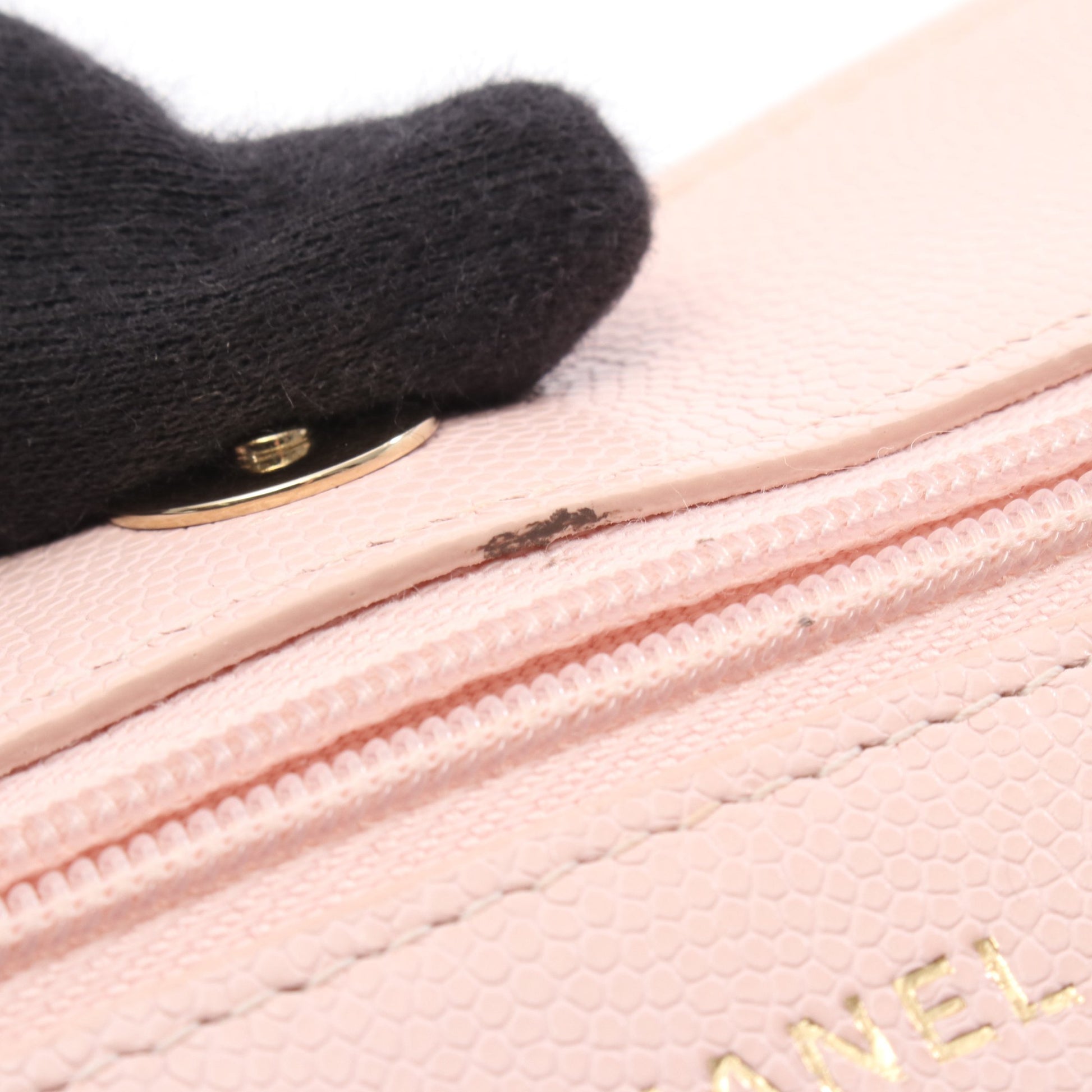 マトラッセ チェーンウォレット キャビアスキン ライトピンク ゴールド金具 シャネル バッグ CHANEL