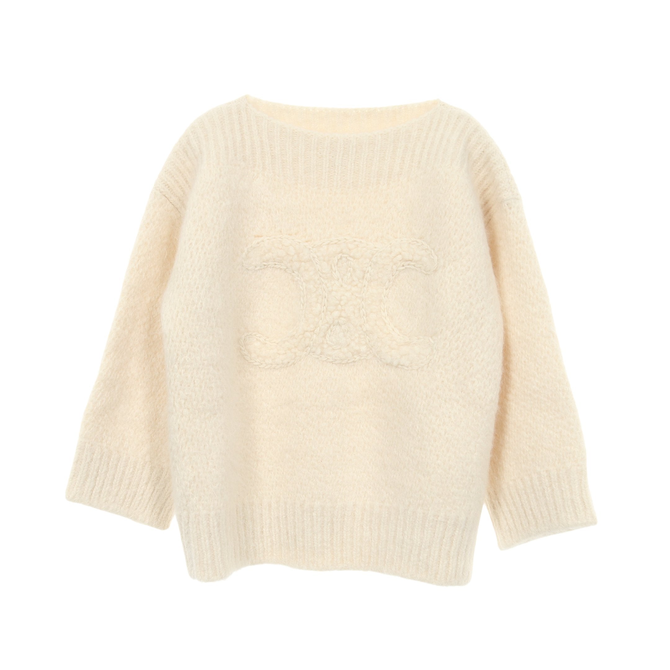 トリオンフ ニット アルパカ ウール カシミヤ ホワイト セリーヌ – RECLO