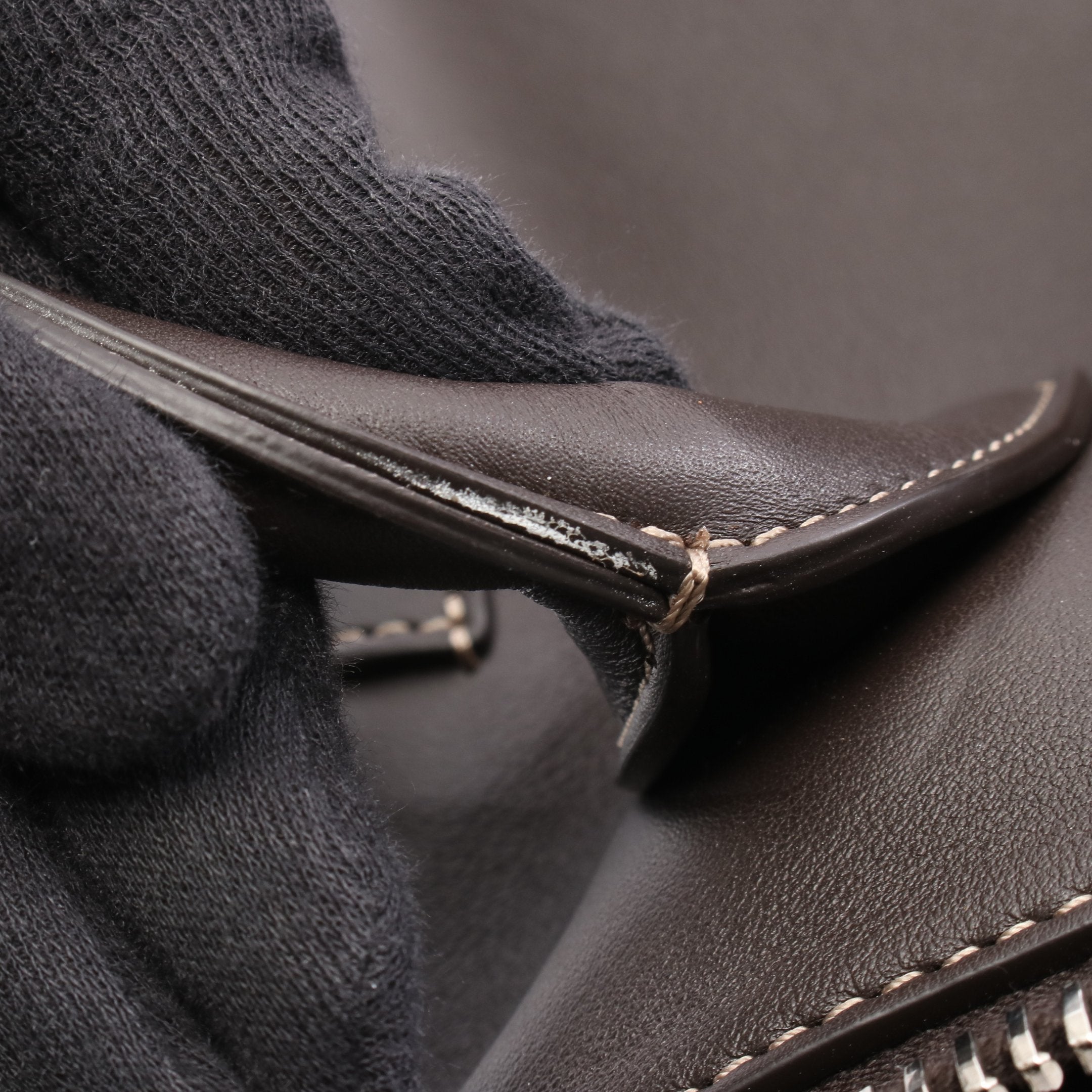 Diバッグ スウィング ハンドバッグ レザー ダークブラウン 2WAY トッズ