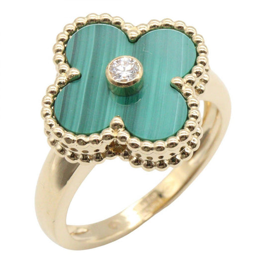 ヴィンテージアルハンブラ 1PD マラカイト リング リング 指輪 K18YG マラカイト ダイヤモンド イエローゴールド グリーン クリア ヴァンクリーフアンドアーペル アクセサリー Van Cleef & Arpels