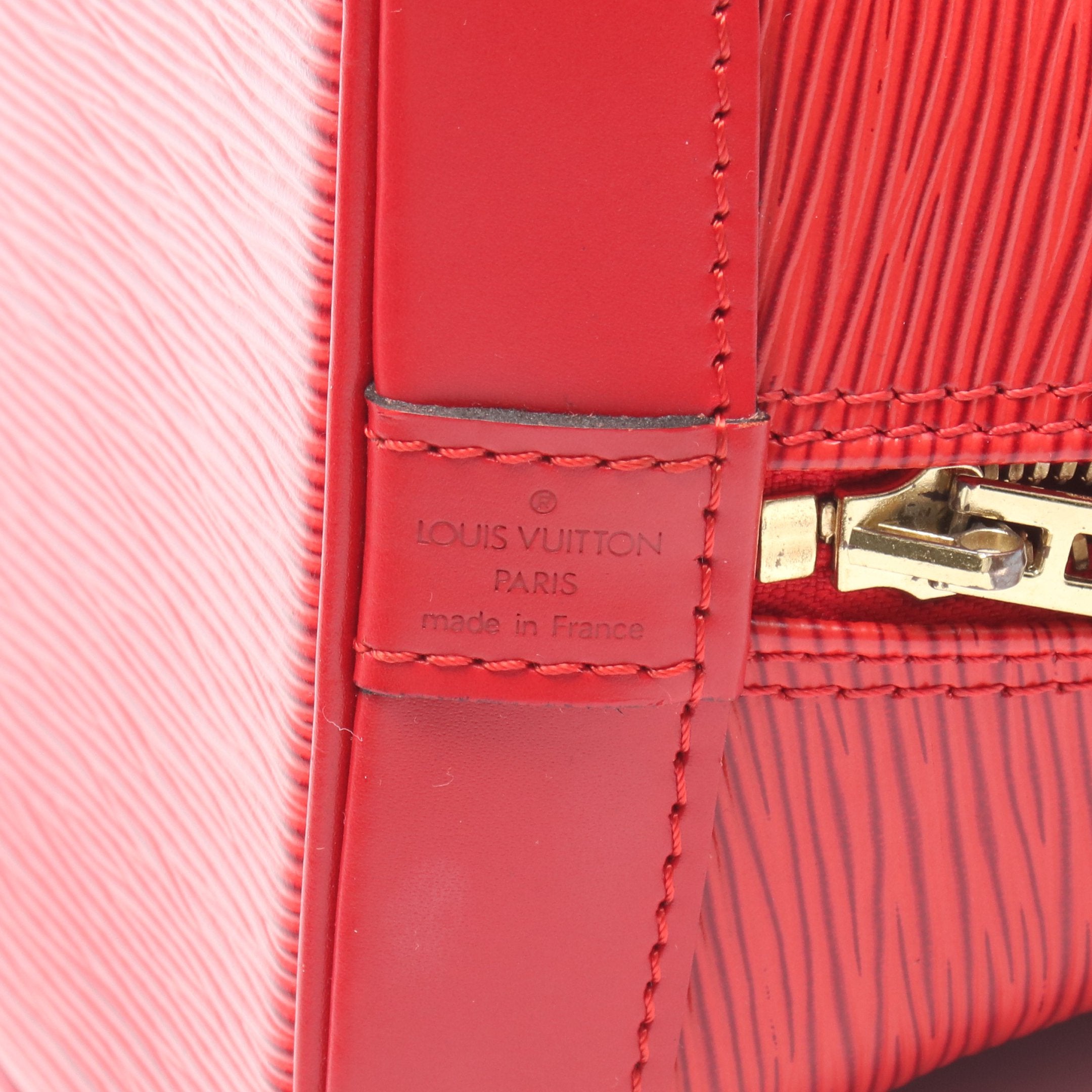 アルマ エピ カスティリアンレッド ハンドバッグ レザー レッド ルイ