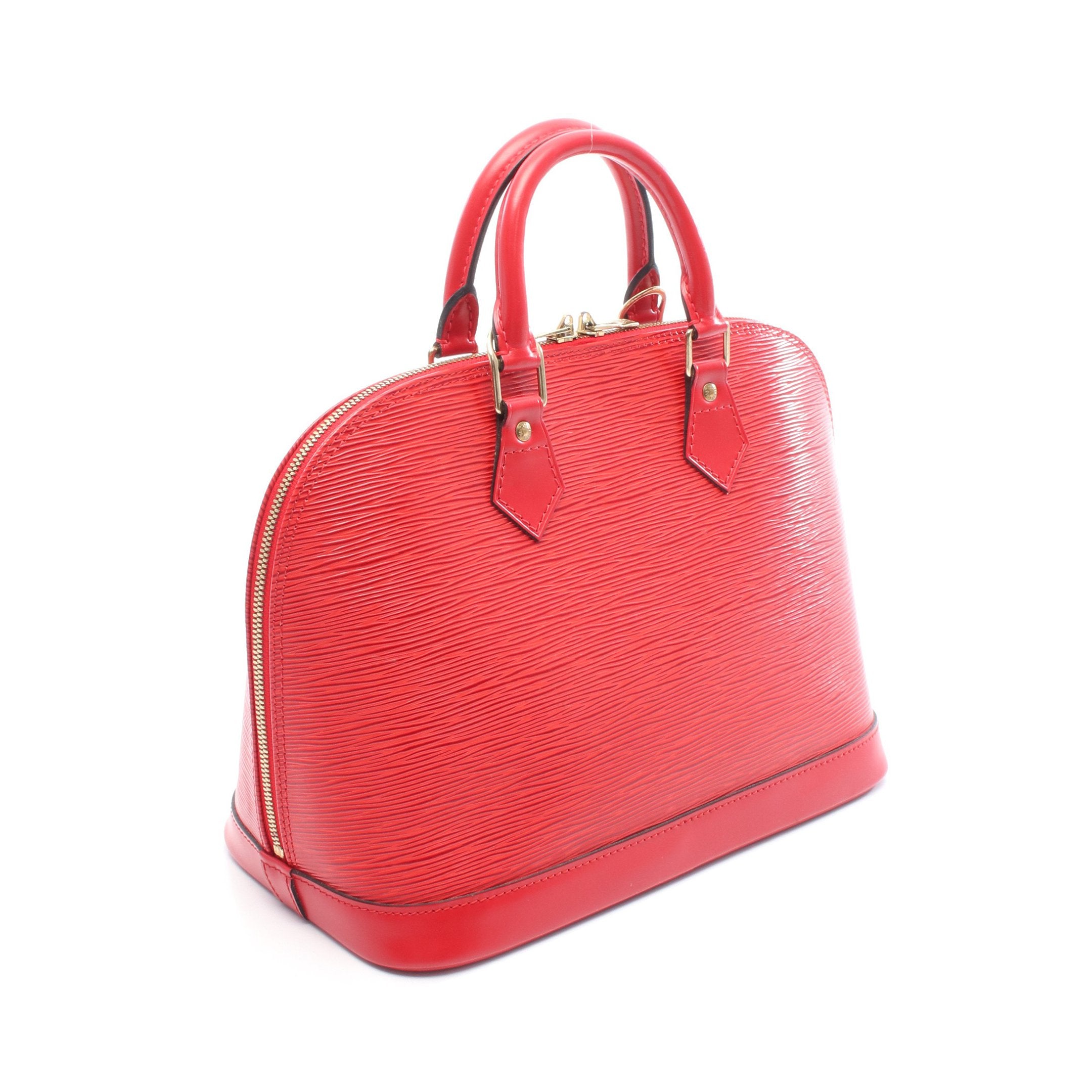 アルマ エピ カスティリアンレッド ハンドバッグ レザー レッド ルイ