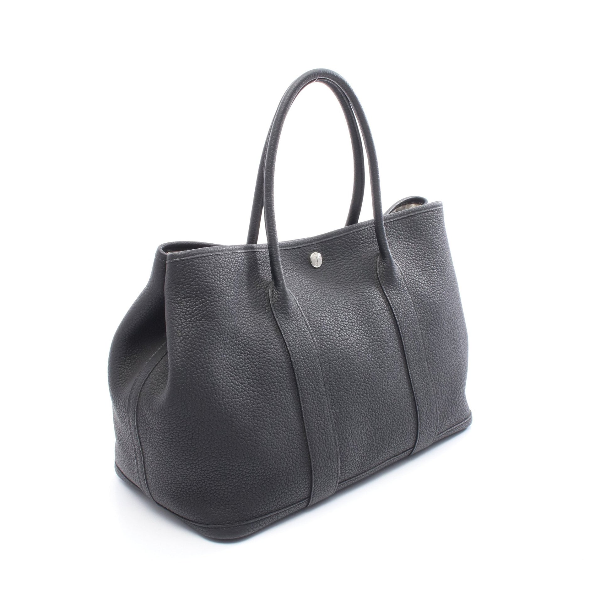 ガーデンパーティPM ハンドバッグ トートバッグ ネゴンダ ブラック シルバー金具 C刻印 エルメス バッグ HERMES