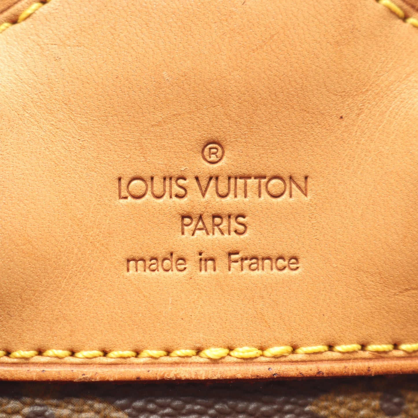 モンスリMM モノグラム バックパック リュックサック PVC レザー ブラウン ルイヴィトン バッグ LOUIS VUITTON