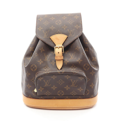 モンスリMM モノグラム バックパック リュックサック PVC レザー ブラウン ルイヴィトン バッグ LOUIS VUITTON