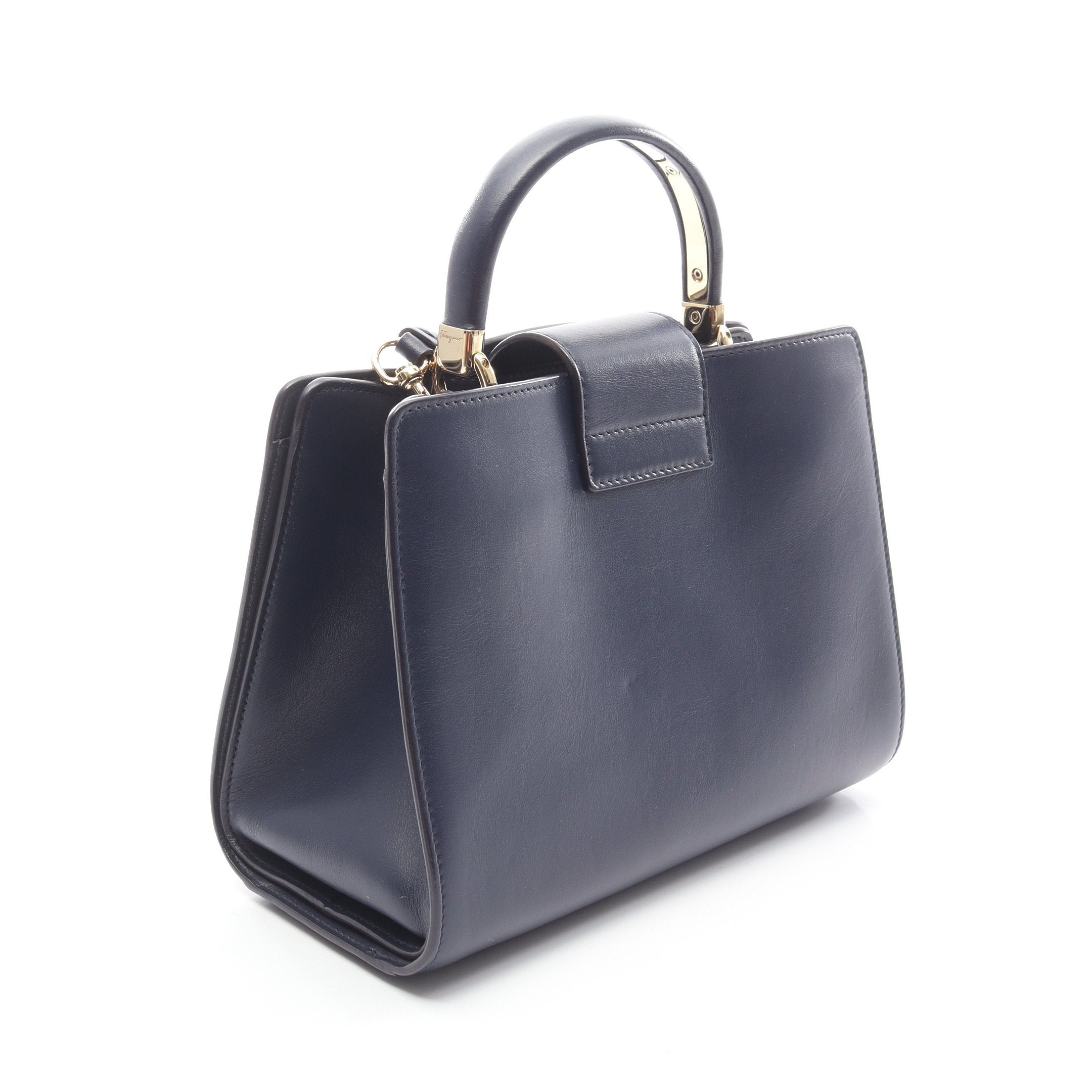 サルヴァトーレフェラガモ ガンチーニ レザーディテール ジャケット ネイビー ガンチーニ ハンドバッグ レザー ネイビー 2WAY サルヴァトーレ