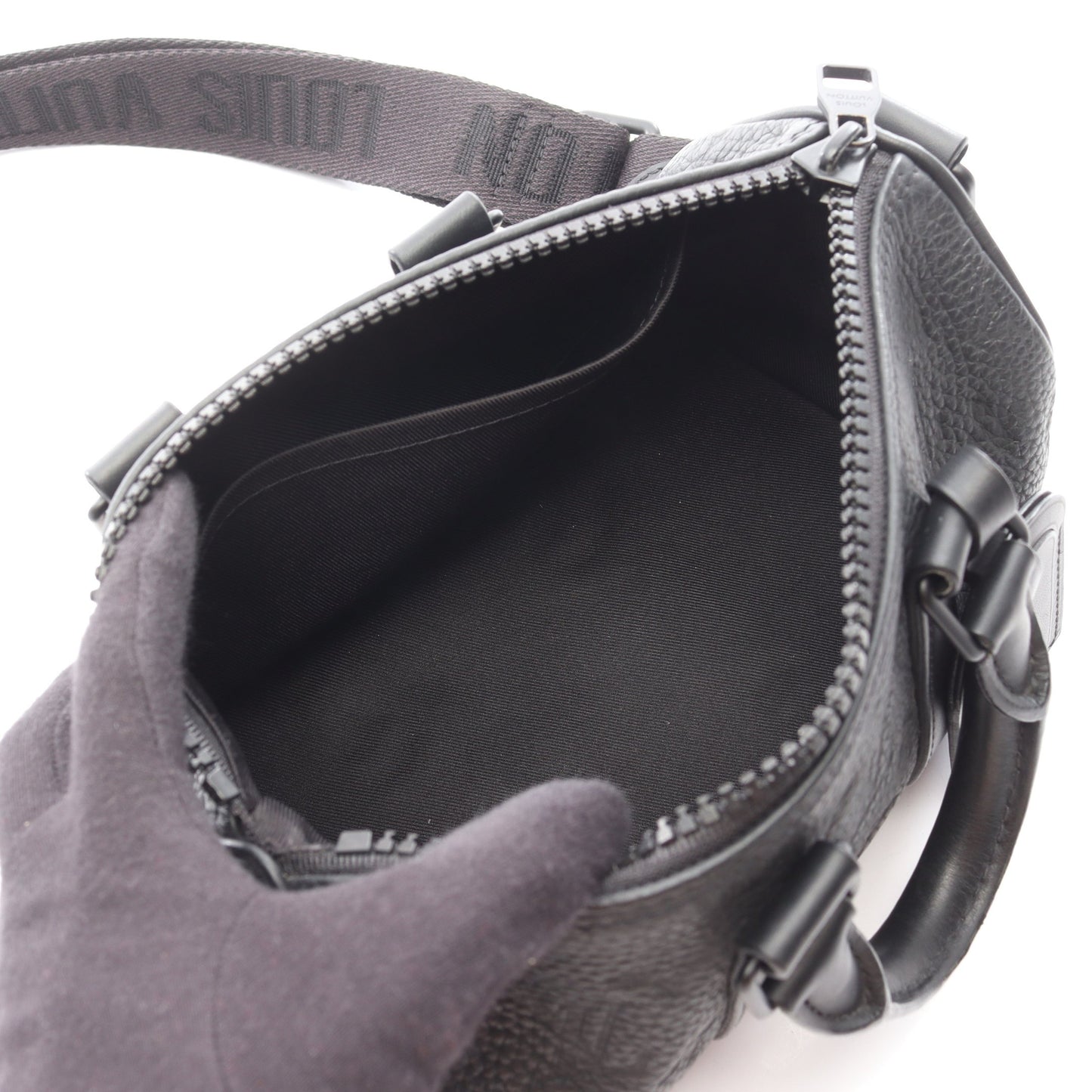 キーポル バンドリエール25 トリヨンモノグラム ノワール ハンドバッグ レザー ブラック 2WAY ルイヴィトン バッグ LOUIS VUITTON