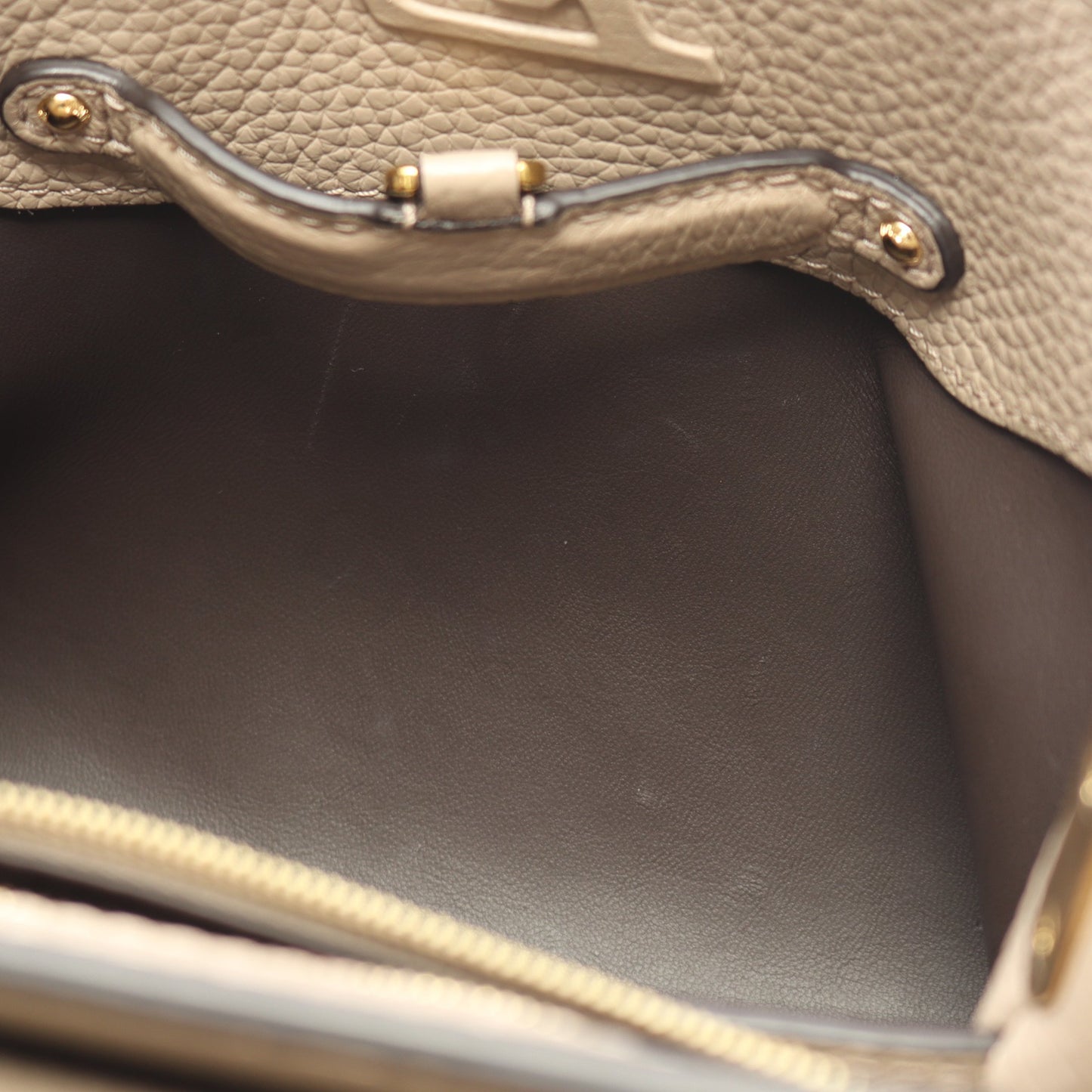 カプシーヌBB ガレ ハンドバッグ トリヨンレザー グレーベージュ 2WAY ルイヴィトン バッグ LOUIS VUITTON