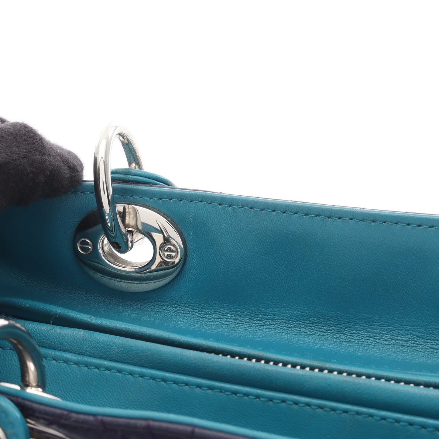 LADY DIOR レディディオール カナージュ ハンドバッグ レザー ネイビー ブルーグリーン ピンクパープル 2WAY クリスチャンディオール バッグ Christian Dior