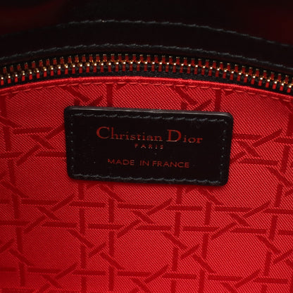 レディディオール スモール カナージュ ハンドバッグ レザー ブラック 2WAY クリスチャンディオール バッグ Christian Dior