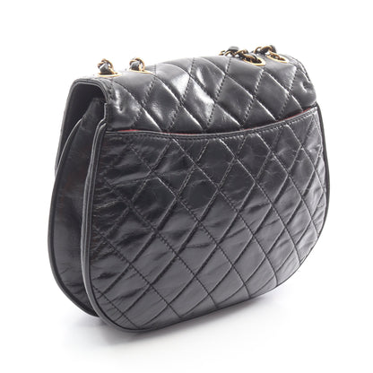 マトラッセ チェーンショルダーバッグ レザー ブラック ゴールド金具 シャネル バッグ CHANEL