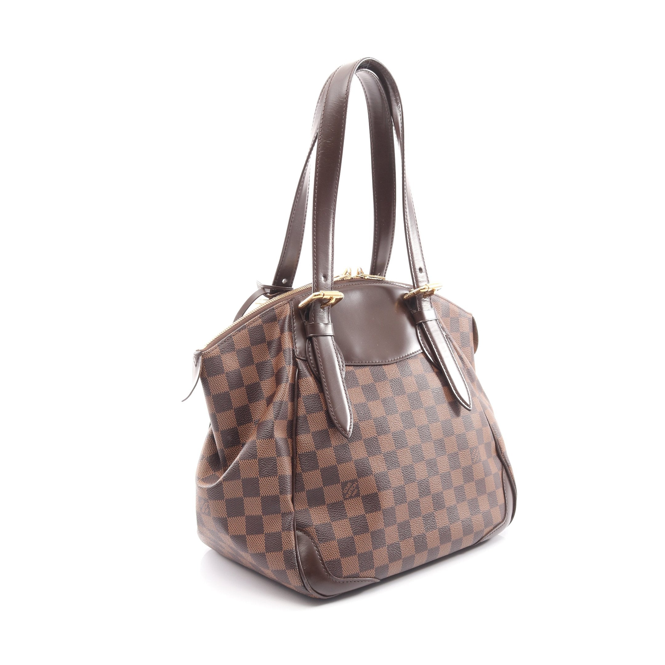 ルイヴィトン ダミエ・エベヌ ヴェローナ MM ヴェローナMM ダミエエベヌ ショルダーバッグ PVC レザー ブラウン