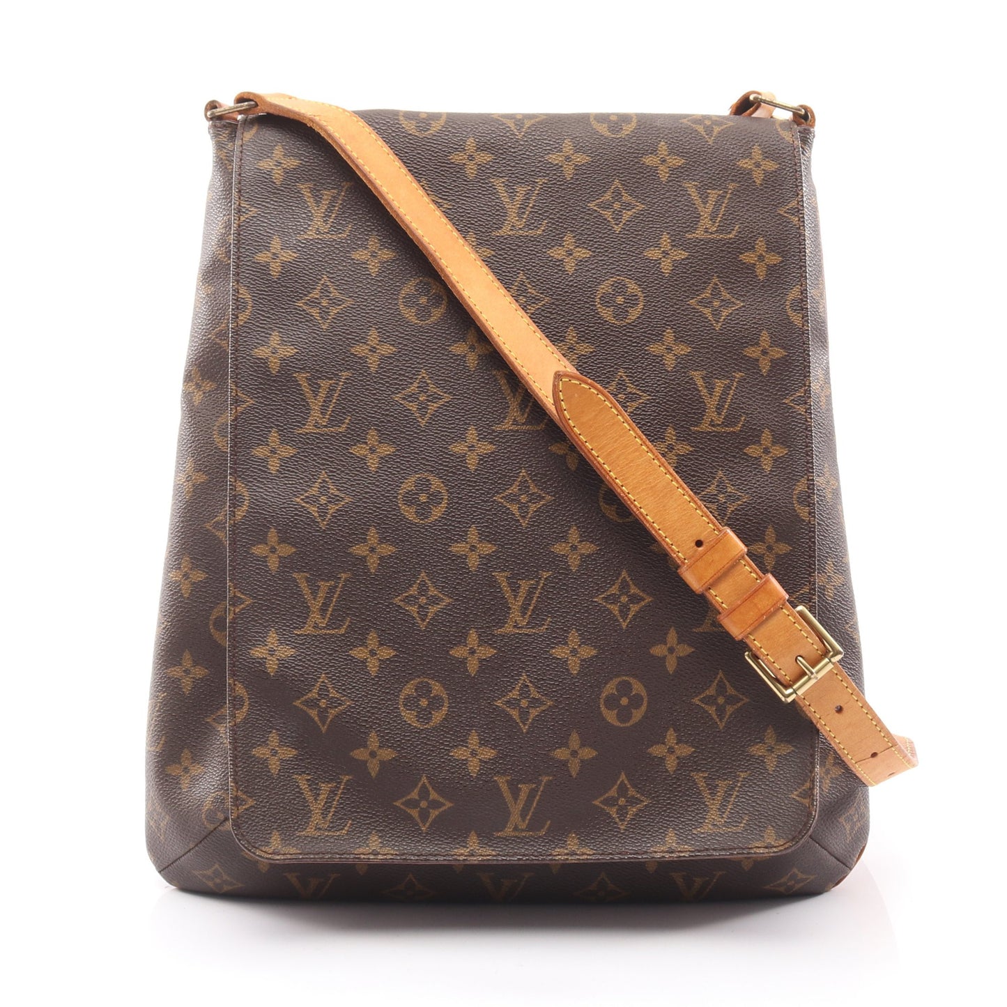 ミュゼット モノグラム ショルダーバッグ PVC レザー ブラウン ルイヴィトン バッグ LOUIS VUITTON